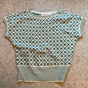 Vintage courréges Paris short sleeve sweater